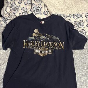 Harley-Davidson Navy Tee with Gold Logo